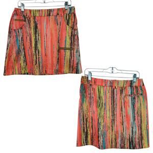 Jamie Sadock Orange Brown Yellow Shorts Skorts Golf Tennis Running Pickleball 6